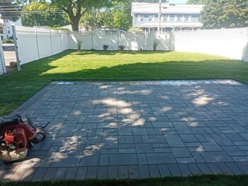 Woburn Lawn Installation by J Landscaping
