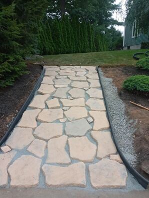 Stone Step Walkway Installation in Danvers, MA (2)