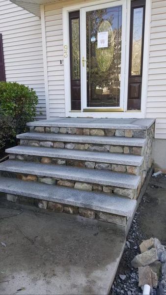 Stone Front Steps Installation in Boxford, MA (1)